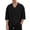 Black, variant on Heavyweight T Shirts for Men 2026 Summer Elbow Sleeve V Neck Drop Shoulder Casual Loose T-Shirts Textured Plain Tshirts