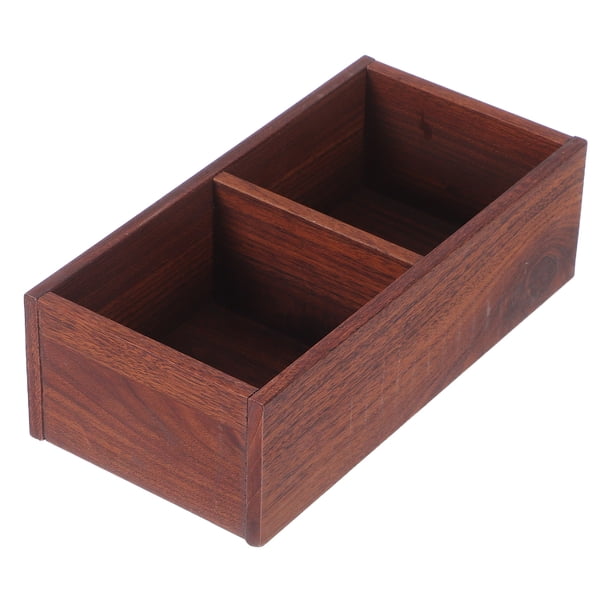 Caja de madera multifuncional para guardar bolsitas de té, organizador de café y té para sobres de azúcar, especias y más, ideal para el hogar y la oficina.