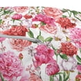 thumbnail image 3 of Watercolor Flower Pouf Cover with Zipper, Victorian Floral Pattern Painting Style Print with Peonies Roses, Soft Decorative Fabric Unstuffed Case, 30" W X 17.3" L, White Pink Blush, by Ambesonne, 3 of 5