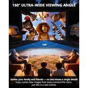 120 inch Projector Screen 16:9, 4K HD Indoor Outdoor Wall Mount Foldable Portable Movie Screens, Anti-Crease Projection Screen for Home Theater