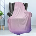 thumbnail image 4 of Lavender Soft Flannel Fleece Blanket, Pink and Purple Ombre Print Modern Pastel Color Gradient Design Digital Art, Cozy Plush for Indoor and Outdoor Use, 50" x 60", Pale Pink Lilac, by Ambesonne, 4 of 5