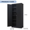thumbnail image 2 of BESFUR Metal Storage Cabinet - 87“H Garage Cabinet with Adjustable Shelves & Top Cabinet - Tall Black Cabinet for Office, Garage, Home - Black, 2 of 7