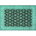 thumbnail image 1 of Ahgly Company Indoor Rectangle Persian Turquoise Blue Traditional Area Rugs, 5' x 7', 1 of 4
