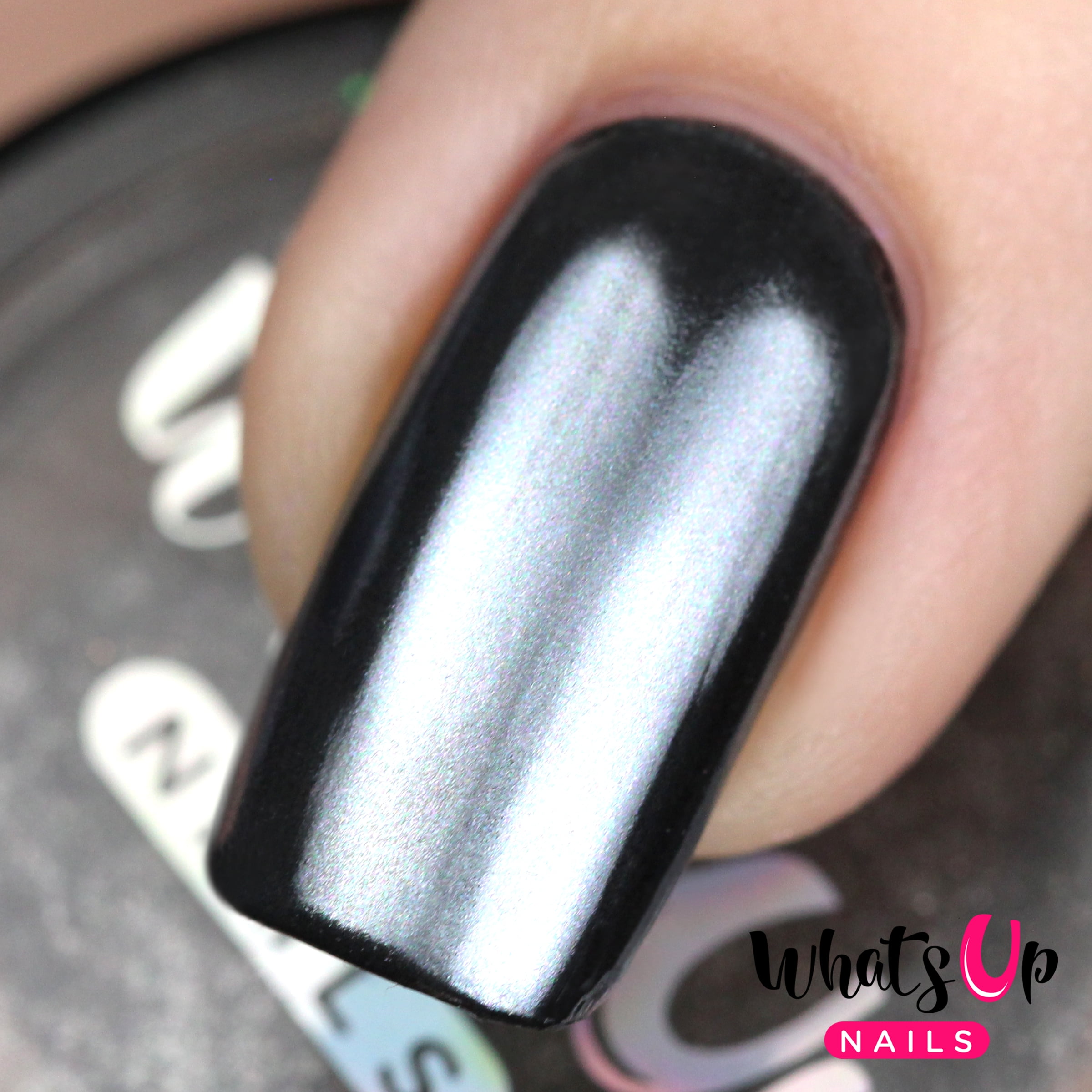 Whats Up Nails - Black Chrome Powder for Mirror Nails 