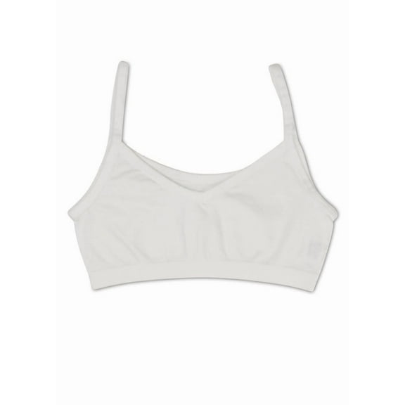 Jockey Girl's Bras Girls Two Way Performance Crop Top, White, S