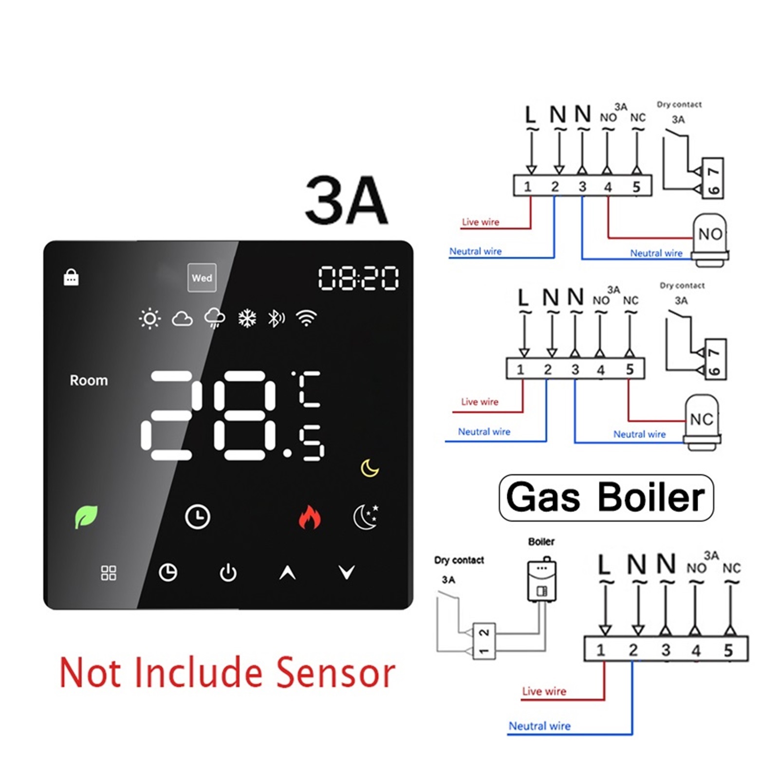 Tuya Smart Thermostat Electric Floor Heating TRV Water Gas Boiler Temperature Voice Remote Controller ,Easy Installation