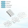 thumbnail image 3 of Uxcell 70Pcs 1" Lamp Pipe Nipples Kit With Hex Nuts Washers, M10 Fine Threaded Hollow Tube Repair Hardware Fasteners Assortment for Assembly Chandelier Ceiling Lamp DIY, Silver, 3 of 6