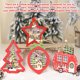 thumbnail image 4 of Toystoory Mini adorno de de Navidad Santa Claus colgante con ventana decoración de pared hogar rústico Año Nuevo decoración de arte Kits de decoración para fiestas Estrella, 4 of 6