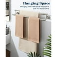 thumbnail image 5 of Double Bath Towel Bars,24 Inch Towel Racks for Bathroom Wall Mounted,SUS304 Stainless Steel Towel Holder,Space-Saving Towel Hanger,Modern Decor Towel Rod,Brushed Nickel Towel Rail, 5 of 6