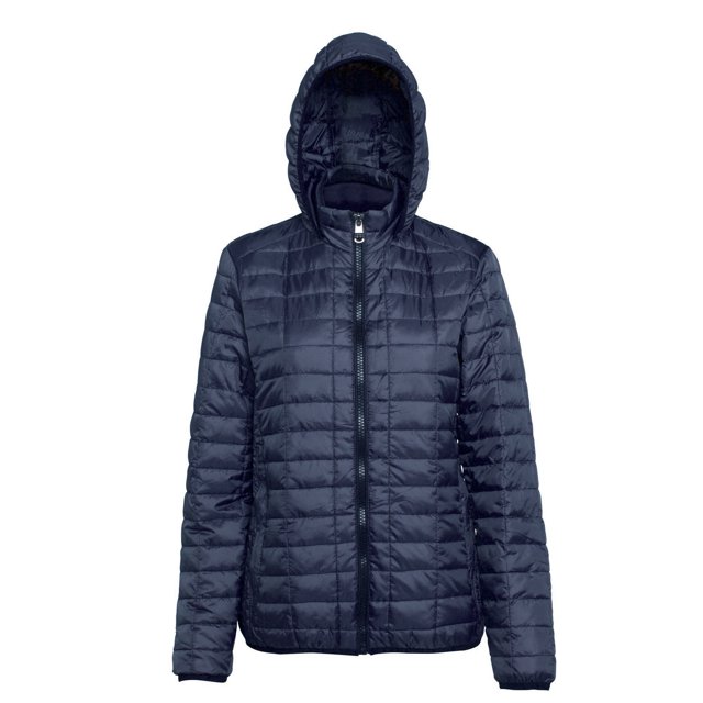 2786 - Chaqueta con capucha acolchada modelo Honeycomb para mujer (Acero) 2786 UTRW5019_steel