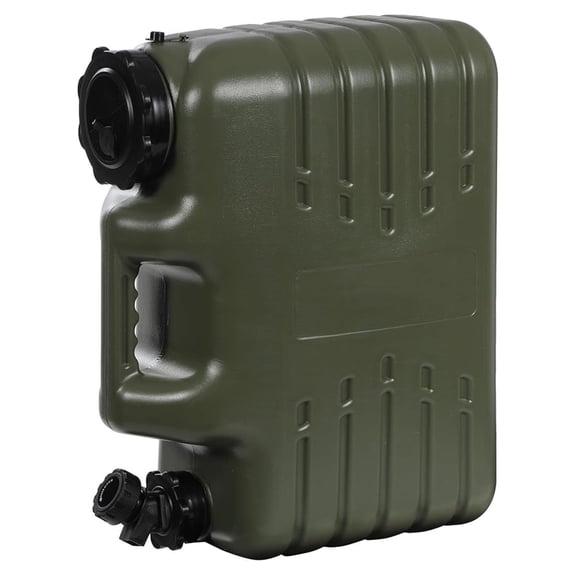 4 Gallon/15L Thickened Water Jug, Camping Water Container, Truly No Leakage Water Storage with Spigot, Large Military Water ,BPA Free Portable Overlanding Gear for Outdoors,Hiking,Green
