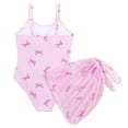 thumbnail image 4 of Gubotare Girl Swimsuit Girls One Piece Swimsuit Quick Dry Beach Swimwear Bathing Suit with Adjustable Strap Size 9-10 (Pink,9-10 Years), 4 of 5