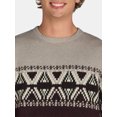thumbnail image 4 of George Men's & Big Men's Color Block Fair Aisle Crew Neck Sweater, Sizes S-3XL, 4 of 5