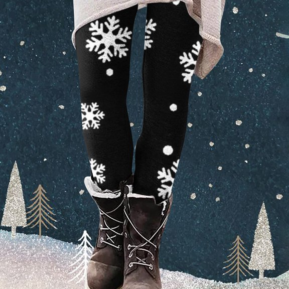 AOOCHASLIY Women Christmas Pants Womens Fashion Casual Christmas Printed Tight Leggings High Waist Pants