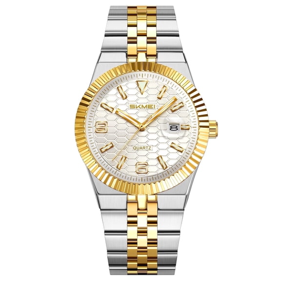 SKMEI Watch for Men Stainless Steel Waterproof Analog Quartz Mens Watches Business Date Luxury Casual Wrist Watch