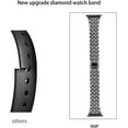 thumbnail image 6 of KONEE Stainless Steel Band Compatible with Apple Watch Series 8 7 41mm 40mm 38mm Strap Bling Bracelet Adjustable Replacement Wristband for i Watch SE Series 8 7 6 5 4 3 2 1 - Black, 6 of 8