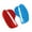 Red blue, variant on Ergonomic Gaming Handle Mouse Rest Wide Compatibility for NS2 Multiple Devices Easy Grip Lightweight