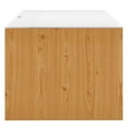 thumbnail image 3 of Modway Kinetic 49" Wall-Mount Wood Office Desk in White and Natural, 3 of 8