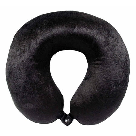 Bon Voyage® Classic Memory Foam Travel Neck Pillow, Black