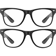 Grinderpunch Blue Light Reading Glasses High Magnification Strong Reading Power Readers For Men Woman - 2 Pack Black and Tortoise, 6.00