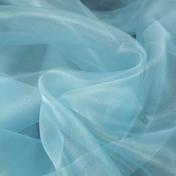 XmhyTop-A Tela 1 pieza 100*145cm Tela de tul, Tela decorativa Tela artesanal, Organza transparente para manualidades Ideal para eventos temáticos Decoración Proyectos de bricolaje, Azul claro A