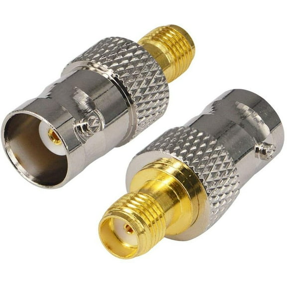 SMA Female Jack to BNC Female Jack RF Coaxial Adapter Connector (One Piece)