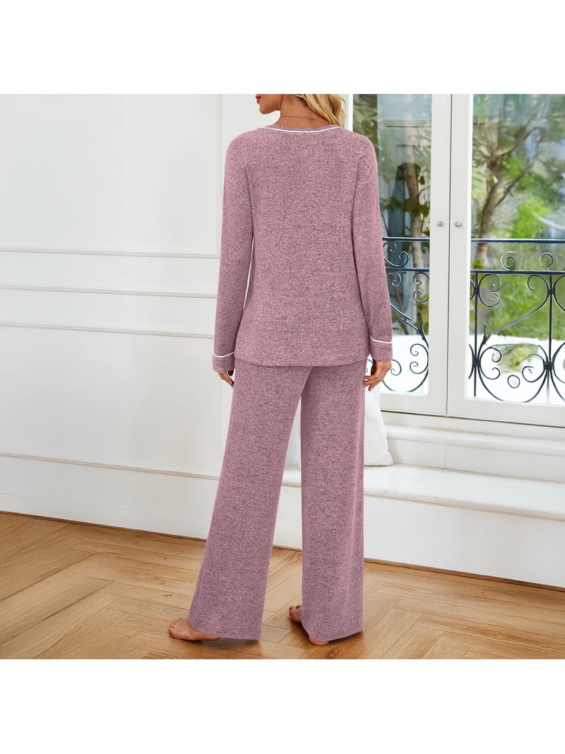 SUNBS Two Piece Lounge Sets for Women 2 Piece Set Outfits Wide Leg