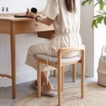 thumbnail image 2 of Natural Beech Wood Make-up Stool,Vanity Stool Vanity Chair with Padded Cushion,Bed Bench for Dining Room,Bedroom, 2 of 7