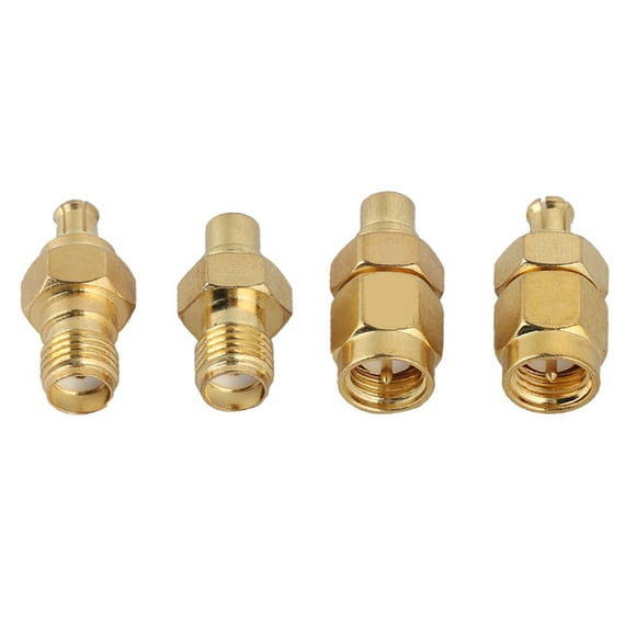 MCX Femaleto SMA Male Adapter,4pcs Nickel plated Brass MC Xto SMA Adapter MCX Maleto SMA Male Adapter Exceptional Craftsmanship
