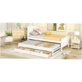 thumbnail image 5 of Twin Size Daybed with Trundle and Storage, Platform Bed Frame with Drawers, No Box Spring Required, White Finish, 5 of 10