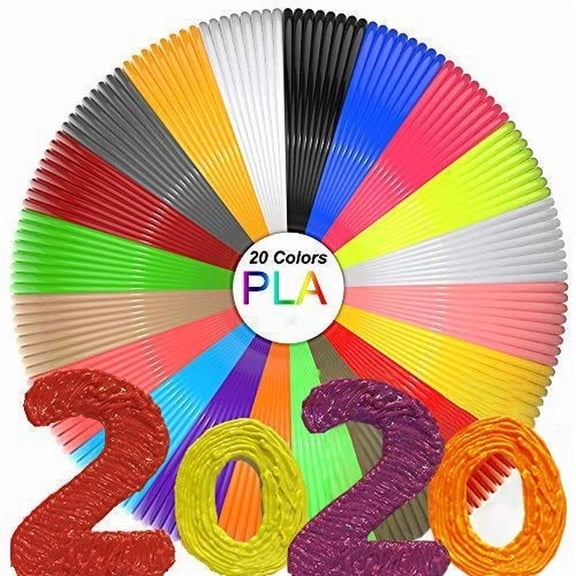 FYNA- 3D Pen Filament Refills(20 Colors,10 Feet Each) Total 200 Feet,Pla Filament 1.75