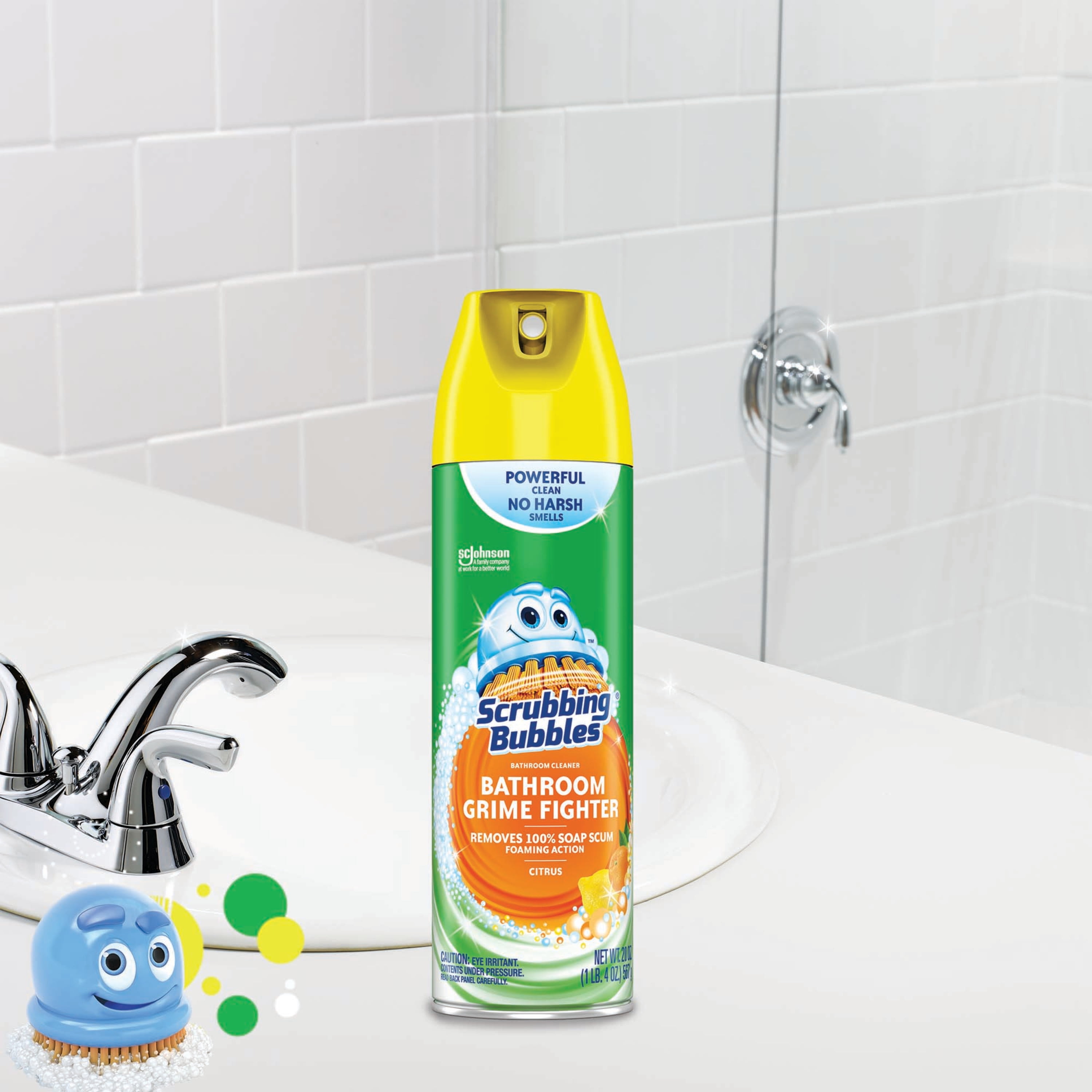 GrimeGuard Bathroom Cleaner + Tub & Shower E-Z Scrubber