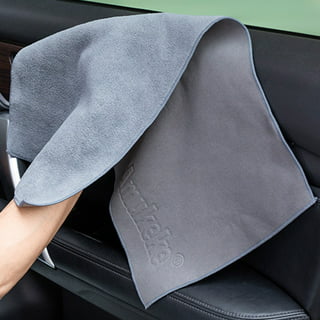 Car Wash Drying Towel Microfiber Durable Chamois Cloth Scratch Reusable and  Washable Drying for Car Washing Drying Accessory , gray 30cmx40cm