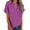 Pinks, variant on Workout Shirts Women New Womens Shirts Short Sleeve Comfy Button V Neck Solid Color Blouse Summer Tops Style B-32 Pinks 3XL