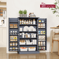 thumbnail image 7 of HOMEFORT 41" Farmhouse Kitchen Pantry, Storage Cabinet with Doors and Adjustable Shelves for Kitchen, Living Room and Dinning Room in Grey, 7 of 7