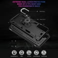 thumbnail image 3 of Samsung Galaxy S21 5G Case, Dteck Hybrid Rugged Shockproof Case with 360 Degree Rotation Ring Holder Finger Kickstand for Samsung Galaxy S21,Black, 3 of 8