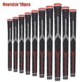 thumbnail image 1 of 10PC Premium Golf Grip â€“ Black Rubber Anti-Slip Handle (Standard/Medium/XL) â€“ High Feedback Golf Club Grip for Enhanced Control Oversize Red10pcs, 1 of 6