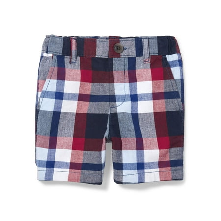 Iron Chino Shorts - The Children's Place Toddler Boys All Around Plaid Print Chino Shorts (Toddler Boys)