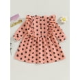 thumbnail image 4 of xiaxaixu Robe pour Filles Enfants à Imprimé Floral, Volants, Col Rond, Manches Longues, Robe d'Automne Mode Décontractée, Robe de Princesse, 4 of 8