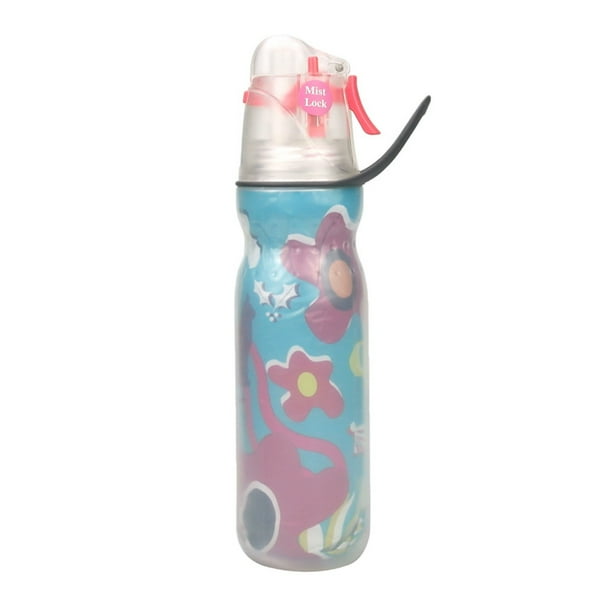 ¡Venta caliente! Ejercicio de verano de 470 ml y 16,5 fl oz, agua potable para eliminar el calor, doble capa para mantener el frío, taza de agua pulverizada, taza de agua