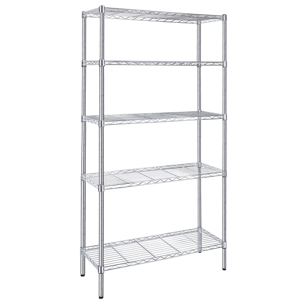 Estantería de almacenamiento Simple Deluxe de 5 niveles, 35,83 x 13,98 x 71,7 cm