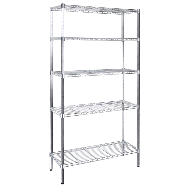 Estantería de almacenamiento Simple Deluxe de 5 niveles, 35,83 x 13,98 x 71,7 cm