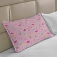 thumbnail image 2 of Sweets Knitted Quilt Pillowcover, Candies Yummy Treats Watermelon Creative Delicious Tastes Design, Standard King Size Pillow Cover for Bedroom, 30" x 20", Pale Pink Magenta Mint, by Ambesonne, 2 of 2