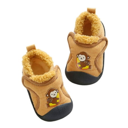 

UKAP Baby Girls Boys Sneakers Slip On Walking Shoes Non-slip Flats Breathable Prewalker Little Kid First Walkers Lightweight Turmeric Yellow 6C