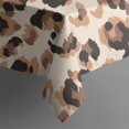 thumbnail image 5 of Beige and Brown Leopard Pattern Square Tablecloth,Waterproof Square Table Cover,Wipeable Spillproof Washable Table Cover for Home Kitchen Party Decor 52"x52"(132x132cm), 5 of 6