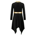 thumbnail image 4 of CHICTRY Robe de Danse à Manches Longues pour Filles, Robe de Prière Lyrique Brillante pour Performance, Noir 10, 4 of 7