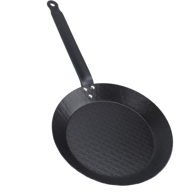 Nonstick Frying Pan Skillet, Carbon Steel Egg Frying Pan Nonstick Frying Pan Set with Comfortable Grip, Smokeless Design Cooking Pan for Steak Egg Fish Vegetable, Outdoor Cooking
