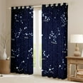 thumbnail image 2 of Homewish Navy Mystic Astrology Black Out Curtains, Dreamy Starry Sky Curtains Pack of 2 (42x63 Each), Glitter Stars Print Bedroom Curtains, Blackout Curtains Room Decor, 2 of 6