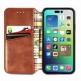 thumbnail image 6 of Dteck Wallet Case For Apple iPhone 14, Premium PU Leather Flip Folio Case RFID Blocking Card Slots Magnetic Closure and Stand Case, Brown, 6 of 6