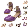 thumbnail image 4 of MEZZALL Girls Sandals Flower Bowknot Wedding Dress Shoes Girls Stylish High Heels Shoes Weddings Birthday Parties And School Events 7 To 15 Years Toddler Footwear Leisure / 14-14.5Years, 4 of 5